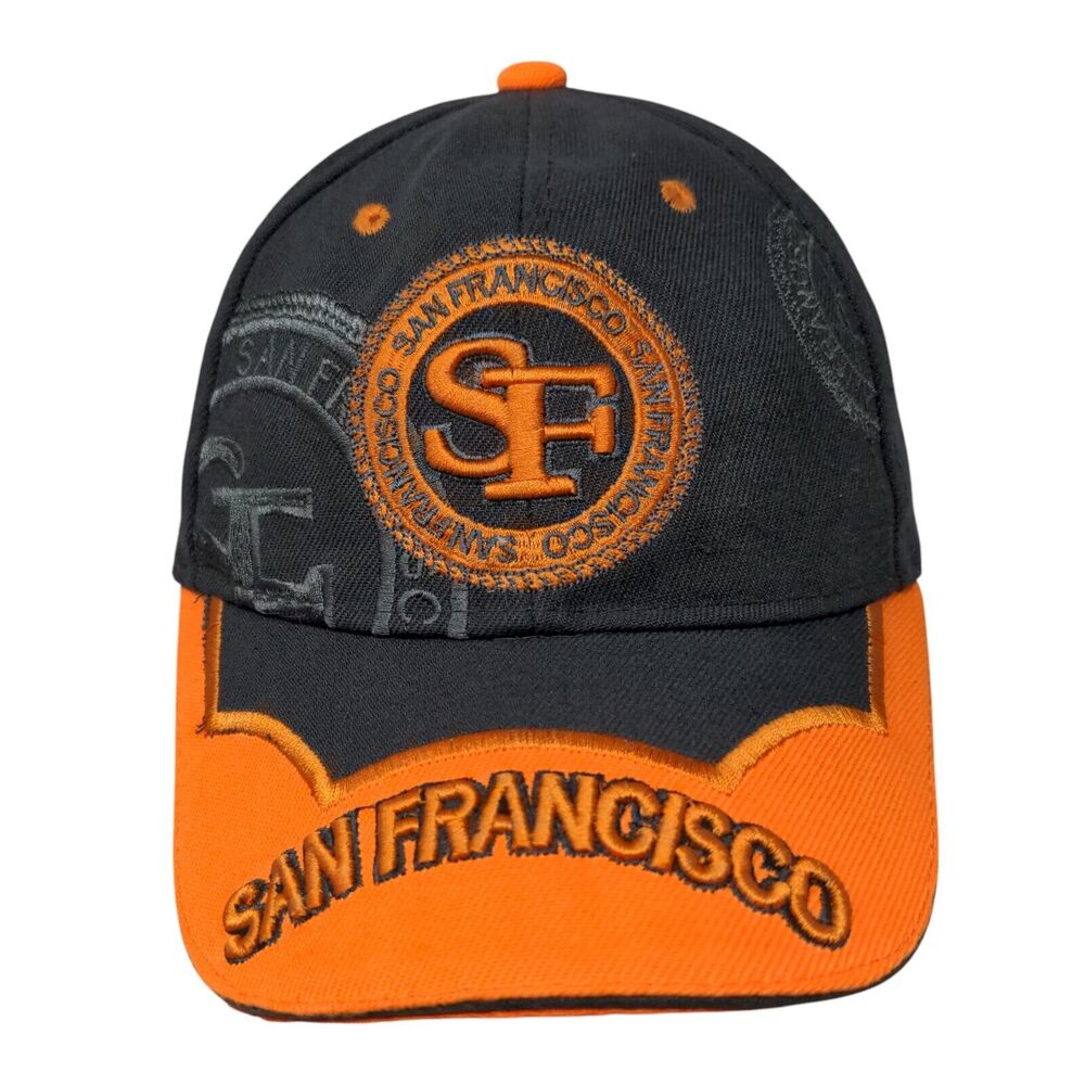 SF San Francisco Strapback Hat Multicolor One Size Adjustable Embroidered Lanza